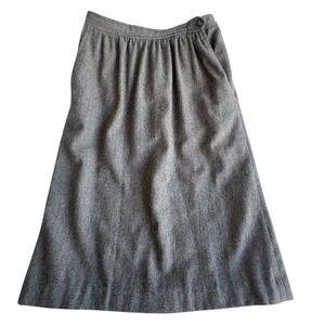 Vintage Evan Picone Charcoal A-Line Skirt